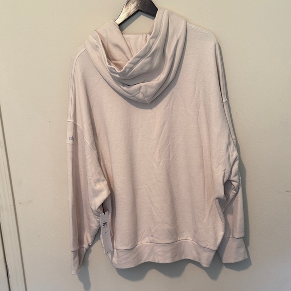 Alo Yoga At Ease Hoodie in Bone - Picture 3 of 3